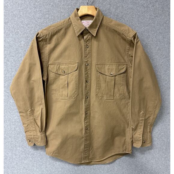 Filson Genuine Garment Tan Canvas Workwear Shirt Jacket Shacket Men’s Small - Picture 1 of 14